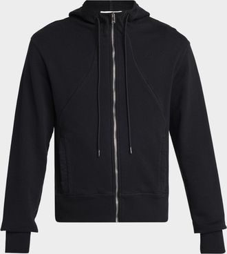 Alexander McQueen Men & apos;s Stonewashed Cotton Full-Zip Hoodie