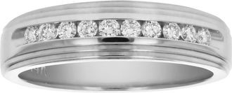 Vir Jewels 1/4 cttw SI1-SI2 10 Stone Certified Machine Diamond Wedding Band 14K Gold