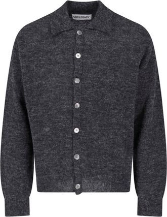 Our Legacy Grey Mazzy Alpaca-Blend Polo Shirt