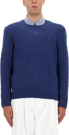 Polo Ralph Lauren Cable-Knit Sweater In Rich Blue Tone