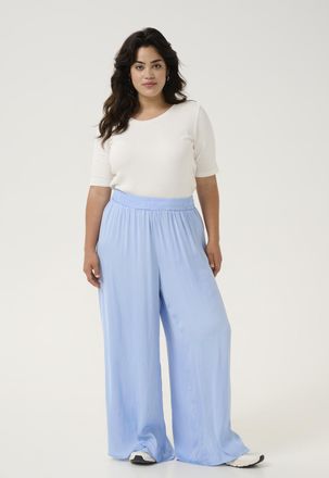 Kaffe Curve Casual broek Loose fit Soft Chambray blue