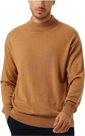 Scotch & Soda Moderne Mock Neck Pullover Sweater - Heren - Coltruien - Bruin - L - Truien & Vesten