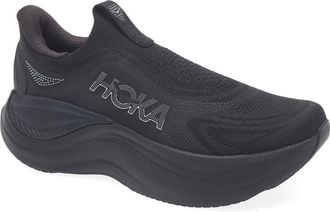 Hoka One One Skyward Laceless Recovery Sneaker in Black /Black at Nordstrom, Size 10.5