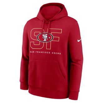 Nike San Francisco 49ers Busted Play Club Nike Mens NFL Pullover Hoodie in Red | NKDK6DL9B-E7N