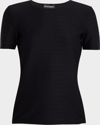 Emporio Armani Crewneck Textured Jersey Tee