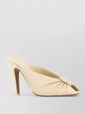 Chlo&eacute; suzie leather mules pointed toe twist