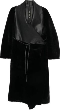BLANCHA Leather-panelled Shearling Coat
