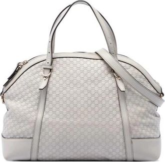 Gucci Pre-owned Satchel - Dames - Vintage Handtas - Wit - ONE Size - Leer - Vintage