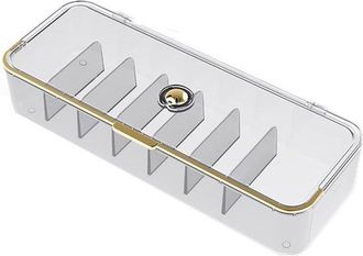 No Brand Caja De Almacenamiento De Escritorio, Marco Multifuncional, Caja Clasificadora, Dise&ntilde;o Tipo Concha, Caja De Almacenamiento De Cables De Datos, Transpa