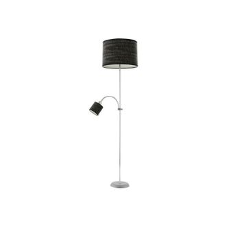 Fabrilamp Fabrilamp - Pie De Salon Armonia 1xe27 1xe14 Plata-madera Negra C/lector 155x40x40 Cm