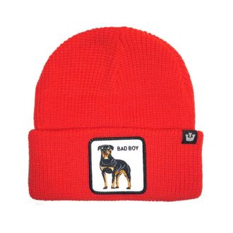 Goorin Brothers Animal Farm Beanie Hat Rood Logo - Dames - Hoeden - Rood - ONE Size - Wol - Accessoires