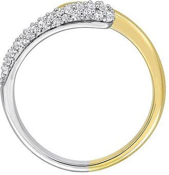 Rina Limor Silver 0.42 Ct. Tw. Created White Sapphire Bypass Ring