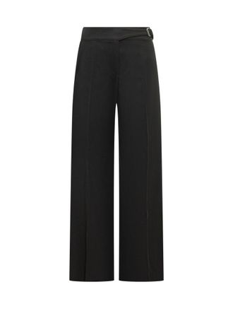 Sportmax Black Relaxed Flat Front Pants