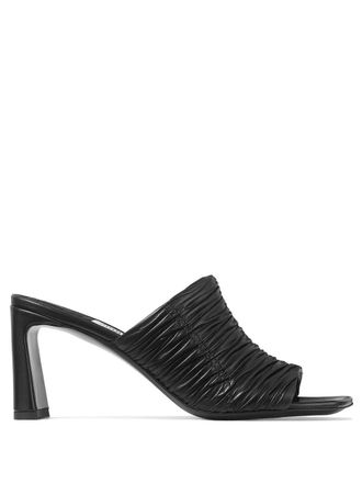 Jimmy Choo London 75mm Lua sandals - women - Calf Leather/Calf Leather/Calf Leather - 36 - Black