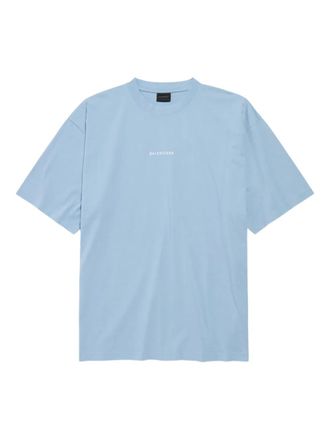 Balenciaga T-shirt con logo - Blu