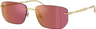 Ray-Ban RB3768 001/D0 Mens Sunglasses Gold Size 56