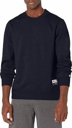 Champion Sueded Fleece Sweatshirt In Navy Blue