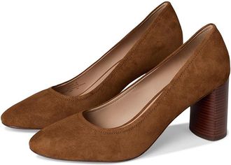 Cole Haan Nella Block Heel Pumps High Womens Heels Tobacco Suede : 8.5 B - Medium, Leather