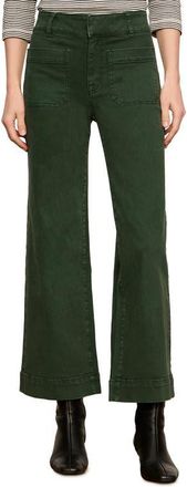 Sanctuary Chelsea Patch Pocket Wide Leg Jeans in Washed Forest Green at Nordstrom, Size 30