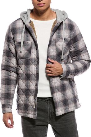 Weatherproof Vintage Quilted Sherpa Lined Hooded Shacket