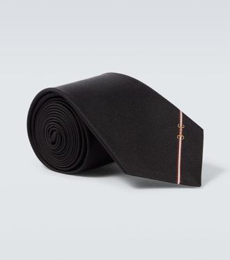 Gucci Horsebit silk jacquard tie