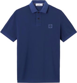 Stone Island COMPASS PATCH POLO SHIRT Size: S, colour: BLUE