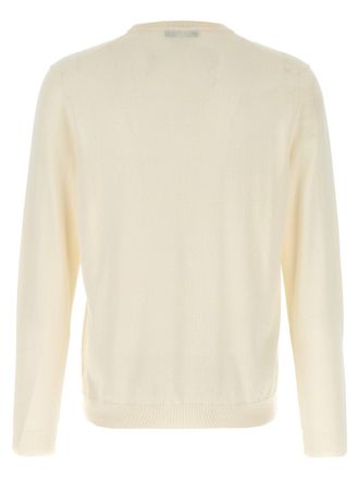 Zanone Crew Neck Cotton Sweater - Cream