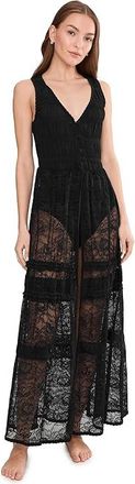 Free People Sweet Saloon Sleeveless Maxi Bodysuit Womens Clothing Black : LG (Womens 12-14), Cotton