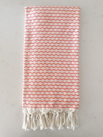Anaya with Love Beach Wave Turkish Cotton Beach Towel in Orange at Nordstrom
