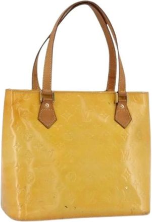 Louis Vuitton Pre-owned Tote Bags, female, Yellow, Size: ONE SIZE Pre-owned Vintage Patent Leather Hand Bag