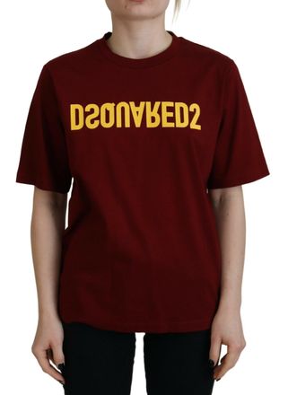 Dsquared2 Dsqua&sup2; Logo Cotton Crewneck Short Sleeve Tee Womens T-shirt (Pre-Owned)