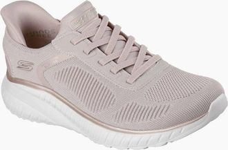 Skechers Womens BOBS Sport Squad Chaos Current Muse Womens Trainers - Natural Gold Textile - Size: 8