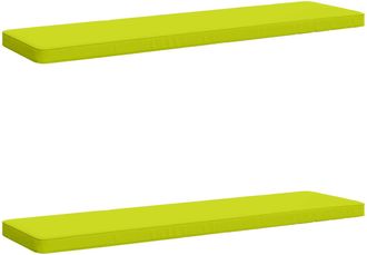 vidaXL Cojines Para Banco De 2 Piezas Vught 2 Uds. 100% Poli&eacute;ster Vidaxl