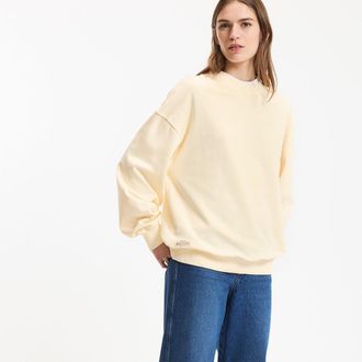 La Redoute Collections Sweater met tekst, losse pasvorm, ronde hals