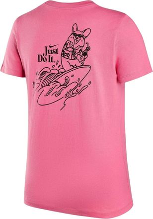 Nike (WMNS) Nike Sportswear Cartoon Hand-Drawn Print T-ShIrt Pink FV1131-684