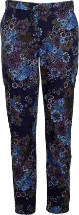 Lords of Harlech Caspian Stretch Cotton Chino Pant in Marco Floral Navy at Nordstrom, Size 36 X 38