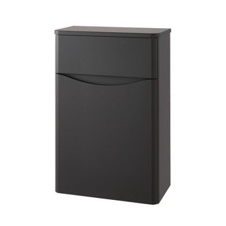 Clifton Matt Graphite Bathroom Back to Wall WC Toilet Unit 500mm Wide in Dark Grey