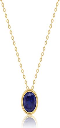 MAX + STONE 14k Yellow or White Gold 7mm Round Pendant Necklace with 18 Inch Cable Chain