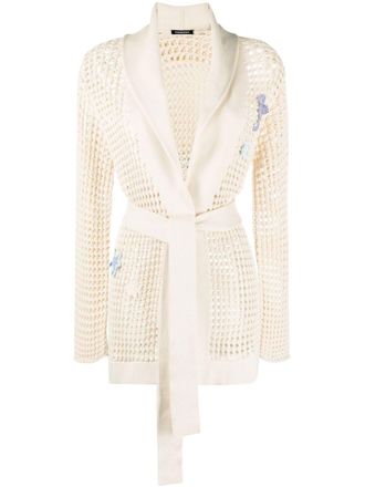 CANESSA 売れ筋商品|||カネッサ ニット&セーター アウター レディース Cardigans White SHIPS any: AQUA カシミヤ ミックス Vネック ニット