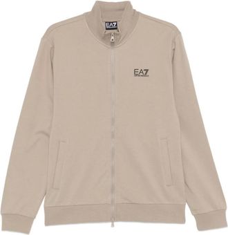 Emporio Armani Zip-throughs, male, Gray, Size: XL Zip-Through Sweatshirt
