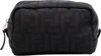 Fendi Pre-owned Canvas Pouch - Dames - Vintage Tassen - Bruin - ONE Size - Vintage