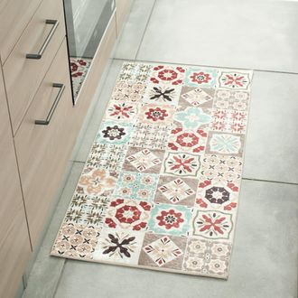 Nazar Rugs Alfombra de cocina azulejos multicolor 50x100