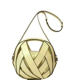 Perrin Paris Le Petit Panier Patent Shoulder Bag in Almond at Nordstrom
