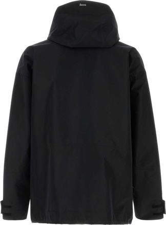 Herno Mens Hooded Polyester Jacket Black