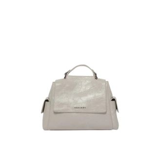 Orciani Tassen, Dames, Grijs, ONE Size, Leer, Sveva Stark Small