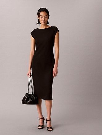 Calvin Klein Vestido Midi Ponte