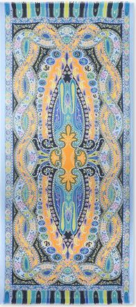 Etro Woll- und Seidenschal mit geometrischem Paisleyprint