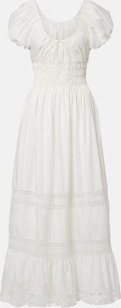 Faithfull The Brand Elbie lace-trimmed cotton maxi dress