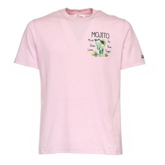 MC2 Saint Barth Short-Sleeve Crew-Neck T-Shirt - male - MC2 Saint Barth - T-Shirts - Pink - XL - Tops