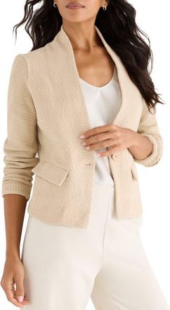 Nic+Zoe Mixed Media Jacket in Latte at Nordstrom, Size Xx-Large